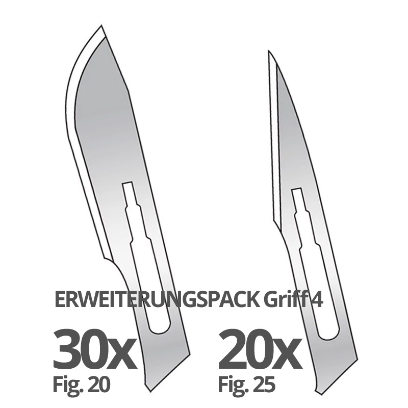 50 Skalpellklingen Präpkurs-Pack Feather (Griff 4)