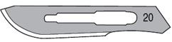 Skalpellklingen Feather, Figur 20 im 10er Pack (Griff 4)