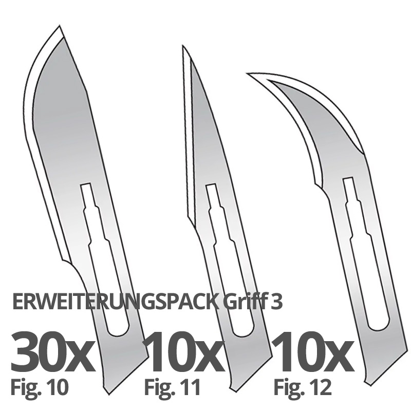 50 Skalpellklingen Präpkurs-Pack Feather (Griff 3)
