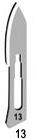 Skalpellklingen Feather, Figur 13 im 10er Pack (Griff 3)