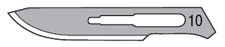 Skalpellklingen Feather, Figur 10 im 10er Pack (Griff 3)