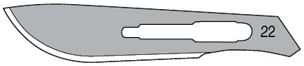 Skalpellklingen Feather Figur 22 im 10er Pack (Griff 4)
