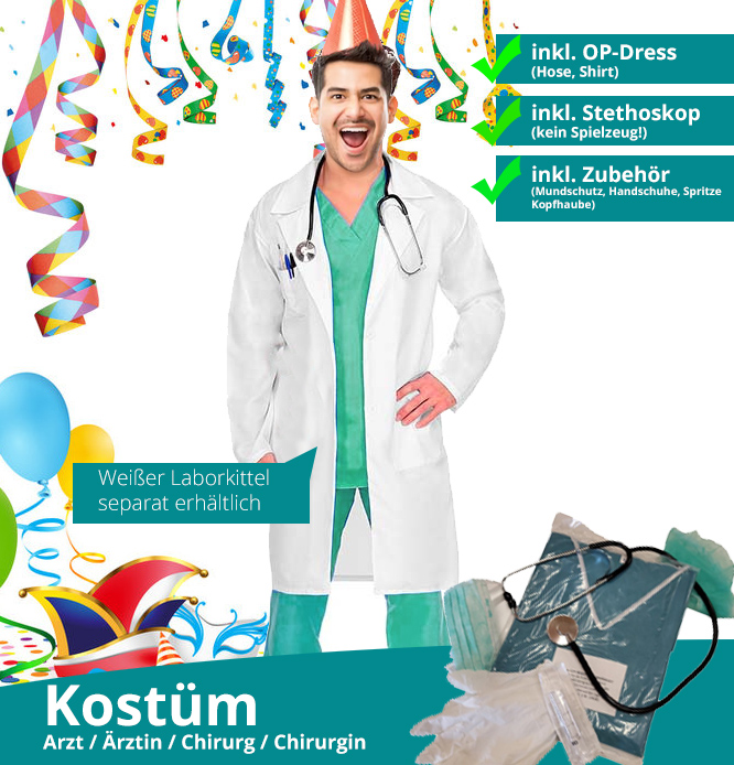 Doktor Kostüm / Arzt / Ärztin Damen/Herren